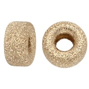 Diamond-cut rondelle bead - Flat disc - 5x3 mm - Gold filled x1