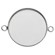 Spacer for 20 mm Flat-Back Cabochon - Silver-Plated x1