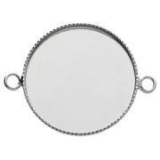 Spacer for 20 mm Flat-Back Cabochon - Silver-Plated x1