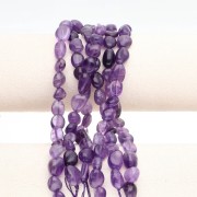 8–11 mm gemstone nugget beads - Amethyst x38 cm
