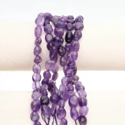 8–11 mm gemstone nugget beads - Amethyst x38 cm