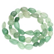8–11 mm gemstone nugget beads - Aventurine x 39 cm