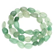 8–11 mm gemstone nugget beads - Aventurine x 39 cm