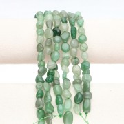 8–11 mm gemstone nugget beads - Aventurine x 39 cm