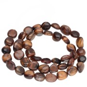 8–10 mm gemstone nugget beads - Tiger's Eye x 39 cm