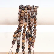 8–10 mm gemstone nugget beads - Tiger's Eye x 39 cm