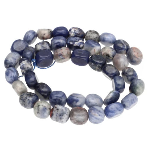9–11 mm gemstone nugget beads—Sodalite, 39 cm