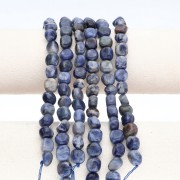 9–11 mm gemstone nugget beads—Sodalite, 39 cm