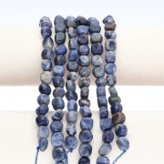 9–11 mm gemstone nugget beads—Sodalite, 39 cm