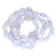 8–12 mm gemstone nugget beads – Blue lace agate x 40 cm