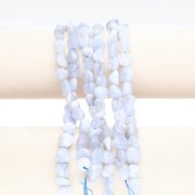 8–12 mm gemstone nugget beads – Blue lace agate x 40 cm