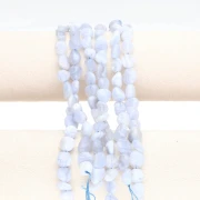 8–12 mm gemstone nugget beads – Blue lace agate x 40 cm