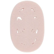 Oval cookie cutter, 30x18 mm - flower pattern - made of biodegradable polymer - Beige x1