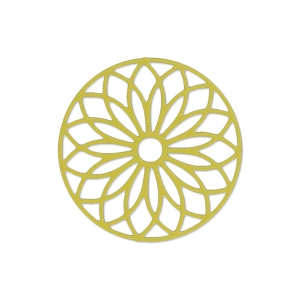 Spacer dyed laser cut rosace 24 mm Light Olivine x1