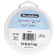 Artistic Wire Copper Wire 0.51 mm - Black, Tarnish-Resistant x62.4m