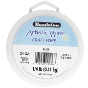 Artistic Wire Copper Wire 0.51 mm - Black, Tarnish-Resistant x62.4m