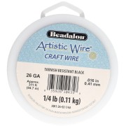 Black - Artistic Wire Copper Wire 0.41 mm - Black, Tarnish-Resistant x94.7m Artistic Wire Copper Wire 0.41 mm - Black, Tarnish-Resistant x94.7m
