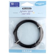 Artistic Wire Copper Wire, 2.6 mm - Black, Tarnish-Resistant x1.5m