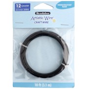 Artistic Wire Copper Wire 2.1 mm - Black, Tarnish-Resistant x3.1m