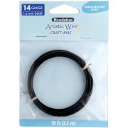 Artistic Wire Copper Wire 1.6 mm - Black, Tarnish-Resistant x3.1m