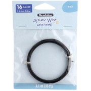 Black - Artistic Wire Copper Wire 1.3 mm - Black, Tarnish-Resistant x3.1m Artistic Wire Copper Wire 1.3 mm - Black, Tarnish-Resistant x3.1m