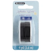 Artistic Wire 1 mm Copper Wire - Black, Tarnish-Resistant x3.6m