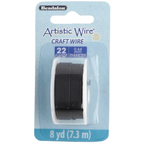 Artistic Wire Copper Wire 0.64 mm - Black, Tarnish-Resistant x7.3m
