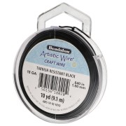 Artistic Wire Copper Wire, 1 mm - Black, Tarnish-Resistant x9.1m