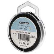 Artistic Wire Copper Wire 0.81 mm - Black, Tarnish-Resistant x13.7m