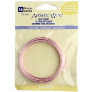 Artistic Wire 1.3 mm Copper Wire, Rose Gold-Plated, Tarnish-Resistant x3.1m