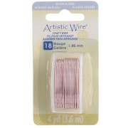 Artistic Wire 1 mm Copper Wire, Rose Gold-Plated, Tarnish-Resistant x3.6m