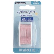 Artistic Wire Copper Wire, 0.51 mm, Silver-Plated, Rose Gold, Tarnish-Resistant x9.1m