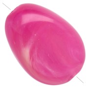 Irregular flat acrylic beads, 18x13 mm - Marbled fuchsia x10