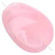 Irregular flat acrylic beads, 18x13 mm - Light pink marbled x10