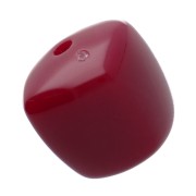 Irregular cube beads, 16x17 mm - Opaque Burgundy acrylic x10|raw }}