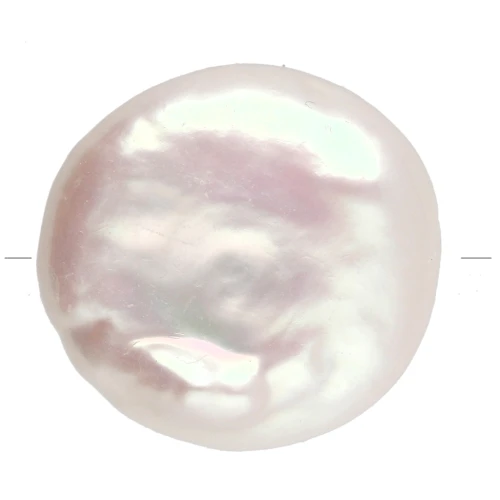 Irregular freshwater bead - round bead, 18.5 mm - Grade AA+ White x1
