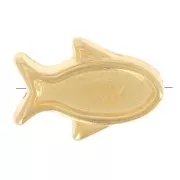 Epoxy resin fish bead lucky eye 12x8 mm - Navy Blue - Gold x1