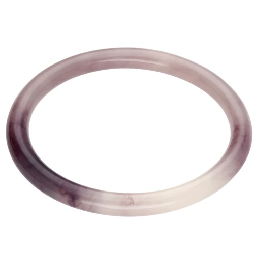 65 mm thin bangle made of translucent resin - Marbled antique mauve x1