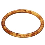 65 mm thin bangle bracelet made of clear resin - Light marbled amber x1