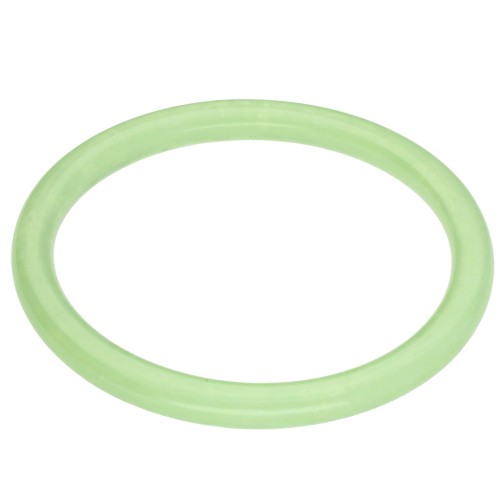 65 mm thin bangle bracelet made of clear resin - Light green marbled x1