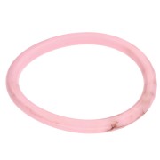 65 mm thin bangle bracelet made of opaque resin - Pink - Marbled Brown x1