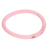 65 mm thin bangle bracelet made of opaque resin - Pink - Marbled Brown x1