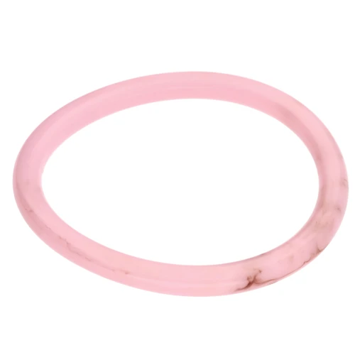 65 mm thin bangle bracelet made of opaque resin - Pink - Marbled Brown x1