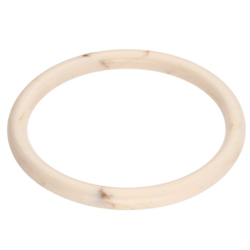 65 mm thin bangle bracelet in opaque resin - Nude - Marbled Brown x1