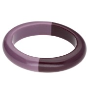 Two-tone oval bangle made of opaque resin - Parma - Plum x1