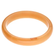 64 mm bangle bracelet made of translucent resin - Light orange marbled x1