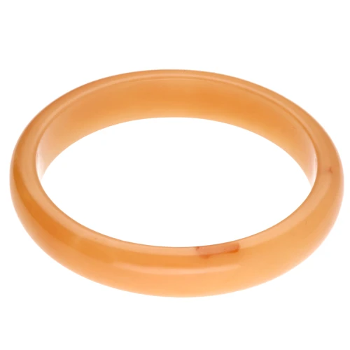 64 mm bangle bracelet made of translucent resin - Light orange marbled x1