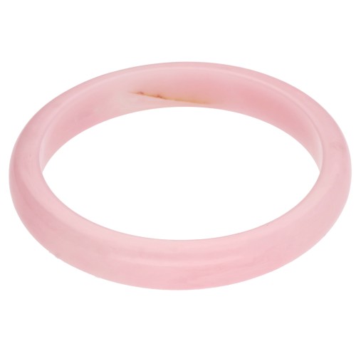 64 mm bangle bracelet made of translucent resin - Light pink marbled x1