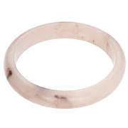 64 mm bangle made of translucent resin - Ivory - Dark brown marbled x1