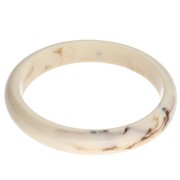 64 mm opaque resin bangle - Beige - Brown marbled x1